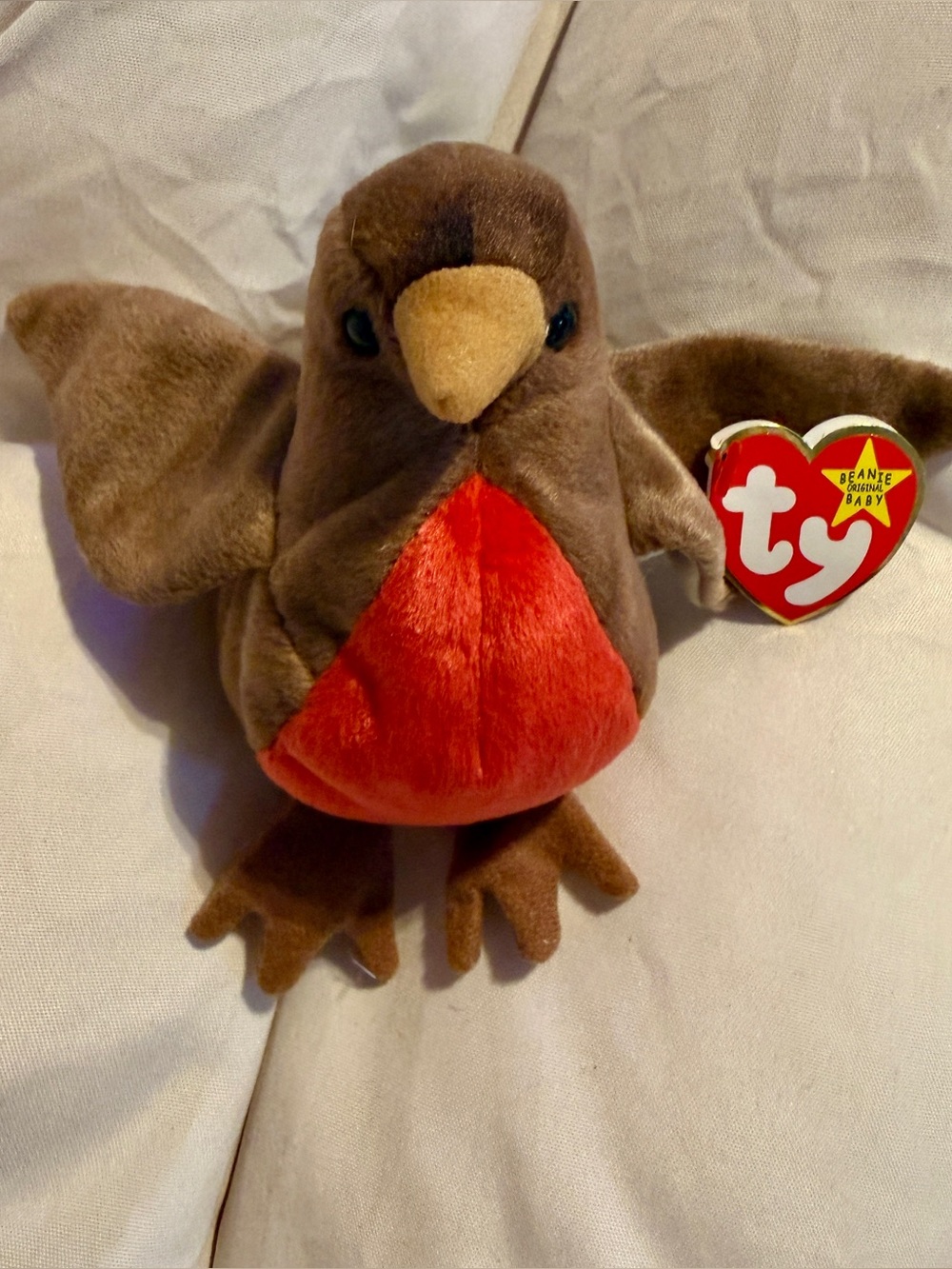 VINTAGE 90S TY BEANIE BABY EARLY THE ROBIN BIRD PLUSH WITH TAGS